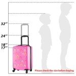 Sanwuta Kids 4-Piece Luggage Set - Rainbow Pink