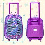 Cute Mermaid Rolling Suitcase for Kids