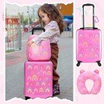 Sanwuta Kids 4-Piece Luggage Set - Rainbow Pink