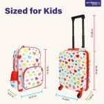 Kids 3-Piece Wheeled Luggage Set for Girls