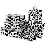 Cute Black and White Cow Packing Cubes Set