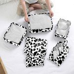 Cute Black and White Cow Packing Cubes Set