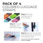 TSA Approved Adjustable Luggage Straps with Tags