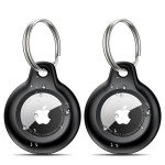 2-Pack Waterproof Airtag Keychain Holder Case