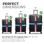 TSA Approved Adjustable Luggage Straps with Tags