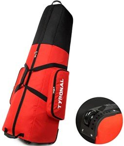 Padded Golf Travel Bag with Wheels - Red