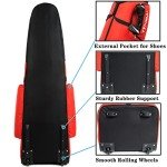 Padded Golf Travel Bag with Wheels - Red