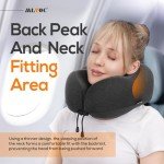 MLVOC Memory Foam Travel Pillow & Eye Mask Set