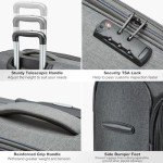 Kono 24-Inch Expandable Softside Spinner Luggage