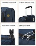 20 Inch Expandable Soft Sided Carry On Suitcase
