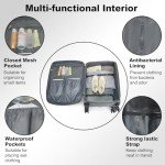 Kono 24-Inch Expandable Softside Spinner Luggage