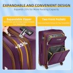 5-Piece Expandable Softside Luggage Set with Wheels