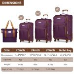 5-Piece Expandable Softside Luggage Set with Wheels