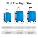 Light Blue 30-Inch Expandable Hardshell Suitcase