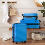 Light Blue 30-Inch Expandable Hardshell Suitcase