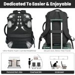 Prezon 35L Travel Backpack with USB Port, Black