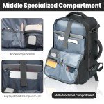 Prezon 35L Travel Backpack with USB Port, Black