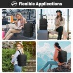 Prezon 35L Travel Backpack with USB Port, Black