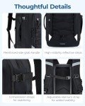 BAGSMART 17.3" Carry On Travel Backpack - Black