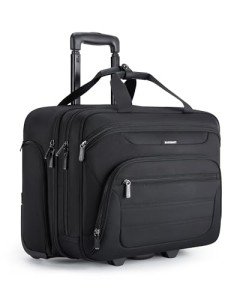 BAGSMART Wheeled Laptop Bag for Travel, 17.3