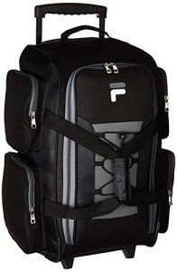 Fila 22" Lightweight Black Rolling Duffel Bag