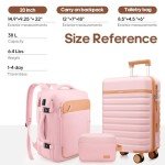 3-Piece UKEIN Hardside Luggage Set with Spinner Wheels