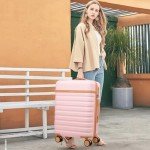 3-Piece UKEIN Hardside Luggage Set with Spinner Wheels