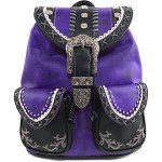Purple Floral Conceal Carry Rucksack Backpack