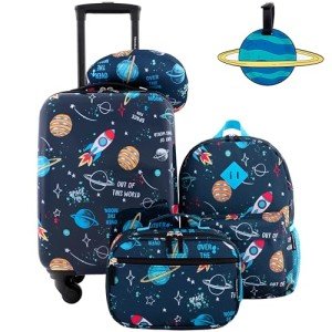 Kids Space-Themed Luggage Set – 5 Pieces