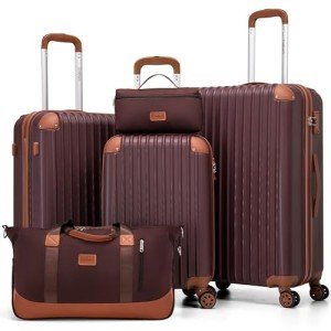 Cosbarn 5-Piece Hard Shell Luggage Set with Wheels