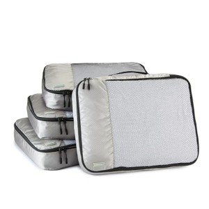 4 Piece Travel Luggage Organizer Cubes Set - Gray