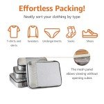 4 Piece Travel Luggage Organizer Cubes Set - Gray