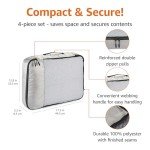 4 Piece Travel Luggage Organizer Cubes Set - Gray