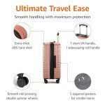 Rose Gold 3-Piece Hardshell Luggage Set