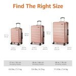 Rose Gold 3-Piece Hardshell Luggage Set