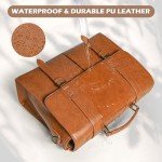 Vintage Leather Messenger Bag for 15.6” Laptop
