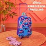 Disney Stitch Girls Foldable Trolley Suitcase 15”