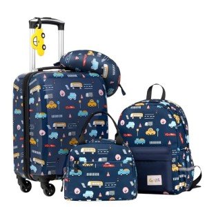 Coolife 5-Piece Kids Hardside Luggage Set
