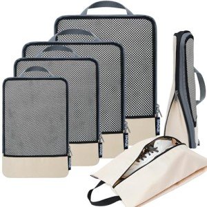 BAGAIL Expandable Compression Packing Cubes Set