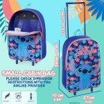 Disney Stitch Girls Foldable Trolley Suitcase 15”