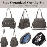Baggallini Expandable Laptop Tote - Sterling Shimmer