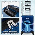 Disney Stitch Hard Shell Suitcase Set - Navy