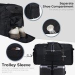 65L Foldable Duffle Bag with Shoe Compartment