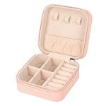 Compact PU Leather Travel Jewelry Organizer for Women