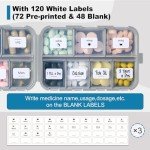 Travel Pill Organizer Set with Labels - 3 Pack