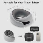 WANDER PLUS® Memory Foam Travel Neck Pillow - Grey