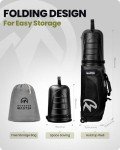 Lightweight Golf Travel Bag with Wheels, Grey