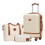 Coolife 3-Piece Lightweight Spinner Luggage Set