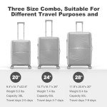 Nazhura Grey Hard Shell 3-Piece Luggage Set