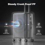 Nazhura Grey Hard Shell 3-Piece Luggage Set